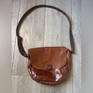 Jack Georges Voyager Large Saddle Bag- Hand-Stained Buffalo Leather Crossbody